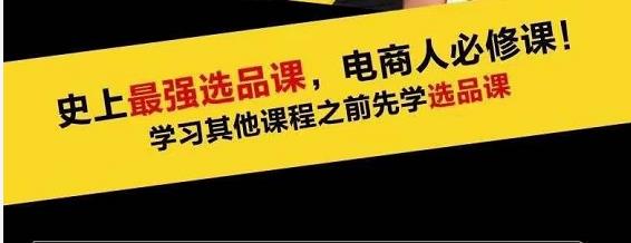 蓝海高利润选品课：你只要能选好一个品，就意味着一年轻松几百万的利润-云帆项目库