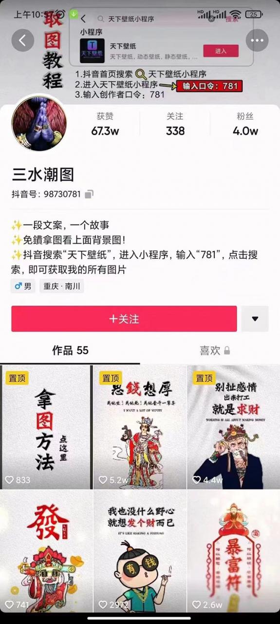 国潮壁纸变现项目，新手可操作日赚200+【素材+软件+教程】-云帆项目库