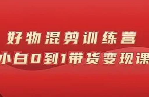 万三好物混剪训练营：小白0到1带货变现课-云帆项目库