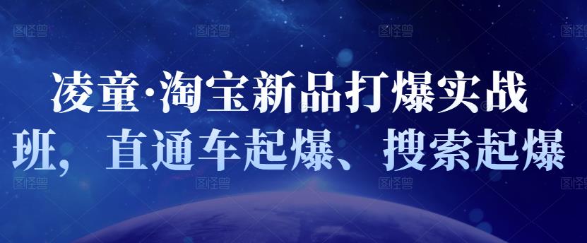 凌童·淘宝新品打爆实战班，直通车起爆、搜索起爆-云帆项目库