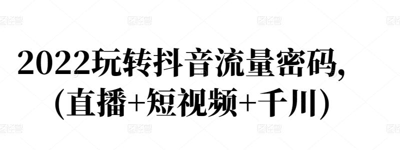 2022玩转抖音流量密码，(直播+短视频+千川)-云帆项目库