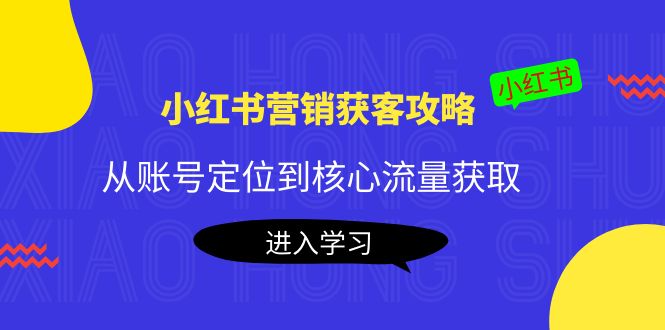 小红书营销获客攻略：从账号定位到核心流量获取，爆款笔记打造-云帆项目库