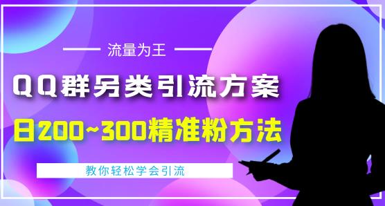 价值888的QQ群另类引流方案，半自动操作日200~300精准粉方法【视频教程】-云帆项目库