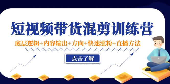 短视频带货混剪训练营：底层逻辑+内容输出+方向+快速涨粉+直播方法-云帆项目库