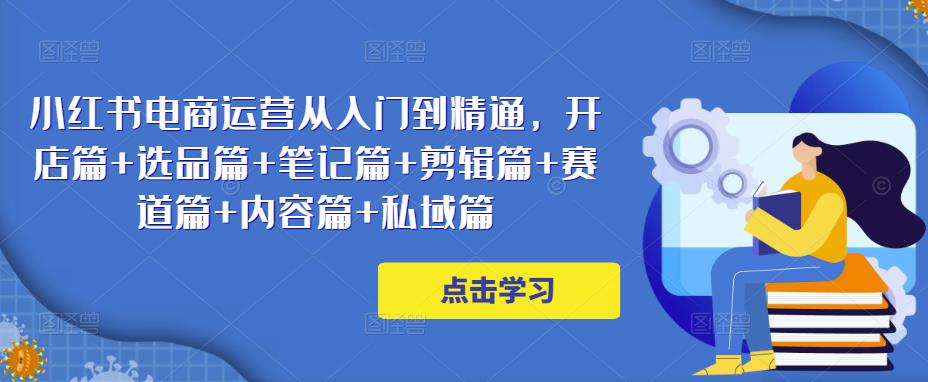 小红书电商运营从入门到精通，开店篇+选品篇+笔记篇+剪辑篇+赛道篇+内容篇+私域篇-云帆项目库