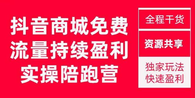 抖音商城搜索持续盈利陪跑成长营，抖音商城搜索从0-1、从1到10的全面解决方案-云帆项目库