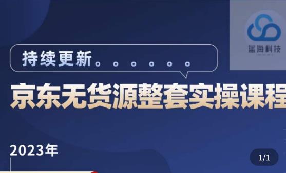 蓝七·2023京东店群整套实操视频教程，京东无货源整套操作流程大总结，减少信息差，有效做店发展-云帆项目库