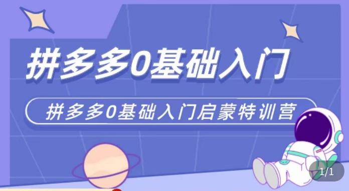 六一电商·拼多多运营0-1实操特训营，拼多多从基础到进阶的可实操玩法-云帆项目库