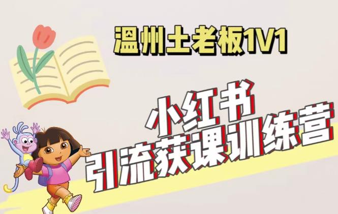 小红书1对1引流获客训练营：账号、内容、引流、成交（价值3999元）-云帆项目库