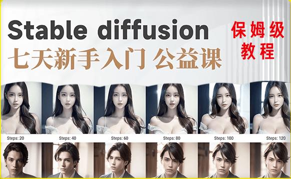 【AI训练营】全网第一个系统的stable diffusion基础课，新手入门必看-云帆项目库