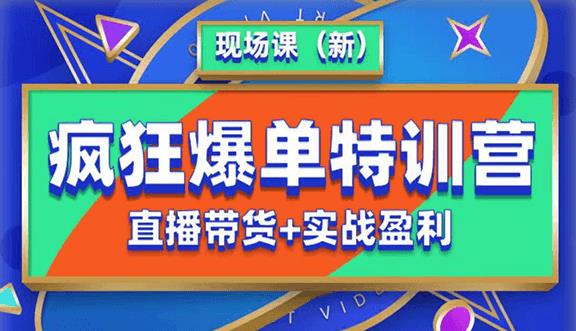 抖音短视频疯狂爆单特训营现场课（新）直播带货+实战案例-云帆项目库