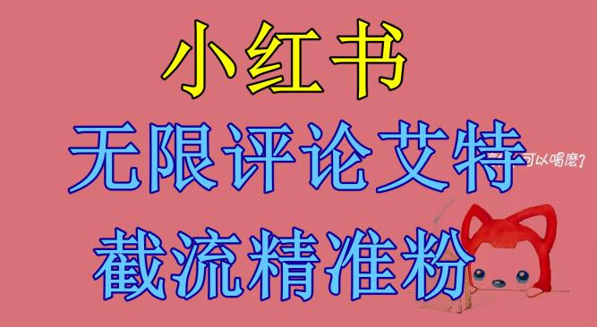 小红书无限评论艾特截流精准粉（软件+教程）-云帆项目库