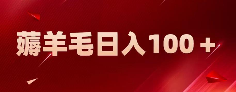 新平台零撸薅羊毛，一天躺赚100＋，无脑复制粘贴【揭秘】-云帆项目库