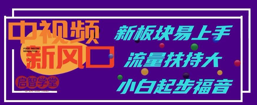 中视频新风口，新板块易上手，流量扶持大，小白起步福音【揭秘】-云帆项目库