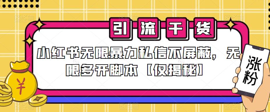 小红书无限暴力私信不屏蔽，无限多开脚本【仅揭秘】-云帆项目库