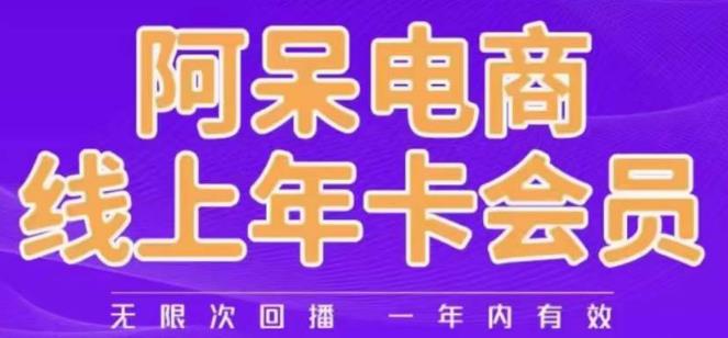 阿呆电商线上年会员，阿呆电商干货分享（更新中）-云帆项目库