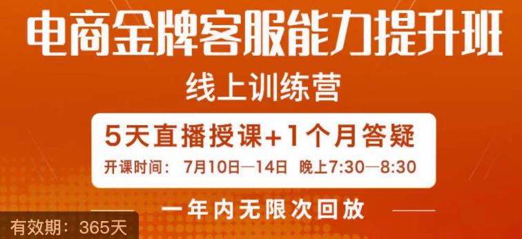 电商金牌客服能力提升班，提升客服能力是你店铺业绩的关键要素-云帆项目库