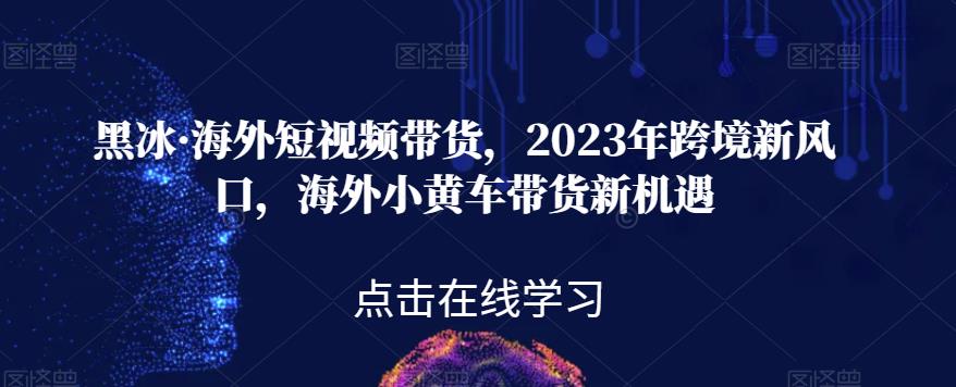 黑冰·海外短视频带货，2023年跨境新风口，海外小黄车带货新机遇-云帆项目库