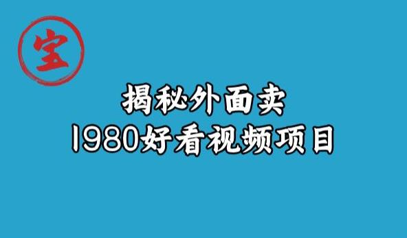 宝哥揭秘外面卖1980好看视频项目，投入时间少，操作难度低-云帆项目库