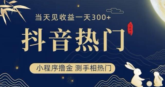 抖音最新小程序撸金，测手相上热门，当天见收益一小时变现300+【揭秘】-云帆项目库