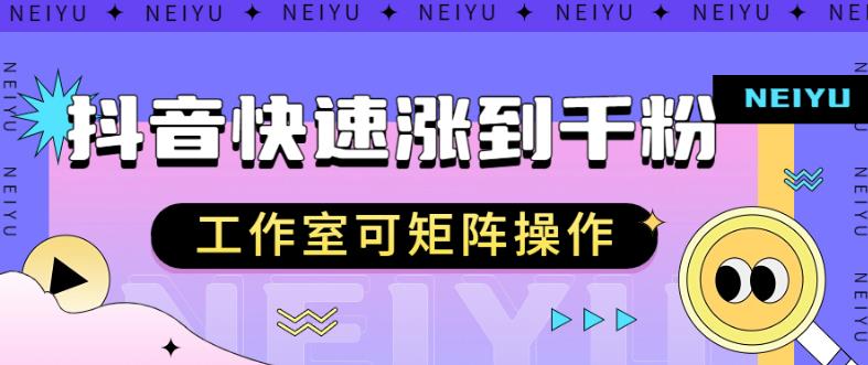 抖音快速涨粉秘籍，教你如何快速涨到千粉，工作室可矩阵操作【揭秘】-云帆项目库