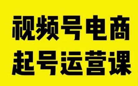 视频号电商起号运营课，教新人如何自然流起号，助力商家0-1突破-云帆项目库