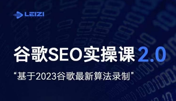 雷子·谷歌SEO 2.0实战课，独立站询盘自由必备，基于2023谷歌最新算法录制-云帆项目库