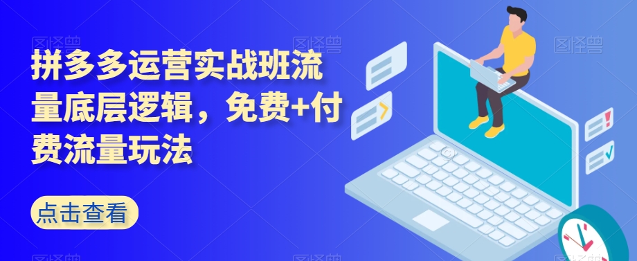 拼多多运营实战班流量底层逻辑，免费+付费流量玩法-云帆项目库