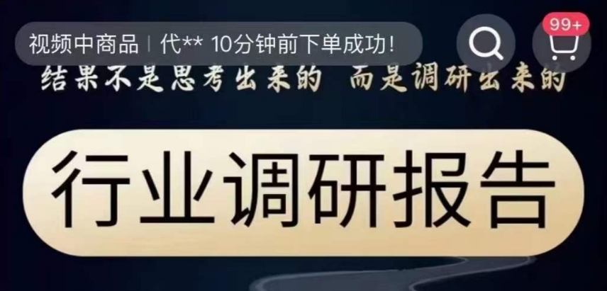 行业调研报告，结果不是思考出来的而是调研出来的-云帆项目库