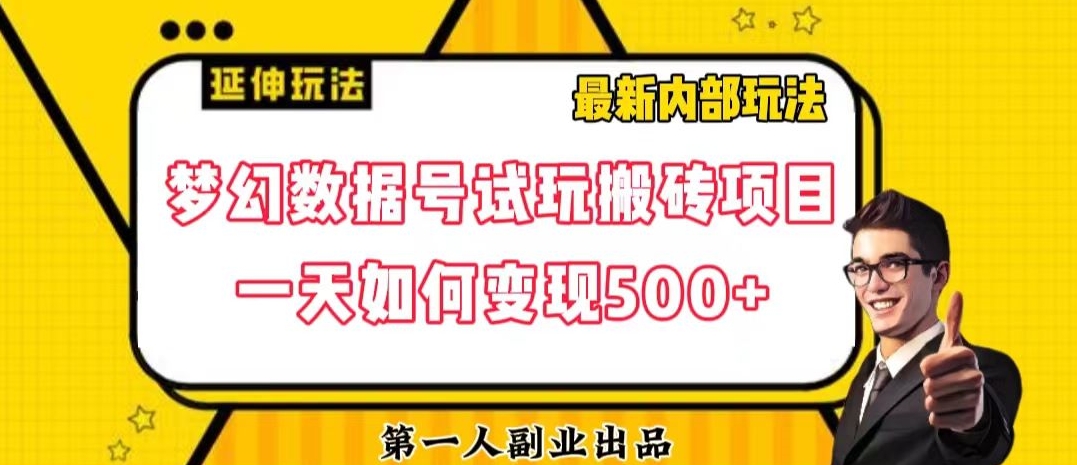 数据号回归玩法游戏试玩搬砖项目再创日入500+【揭秘】-云帆项目库