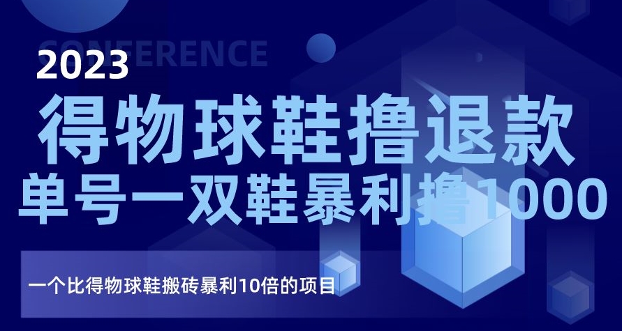 2023得物球鞋撸退款，单号一双鞋暴利撸1000，一个比得物球鞋搬砖暴利10倍的项目【揭秘】-云帆项目库