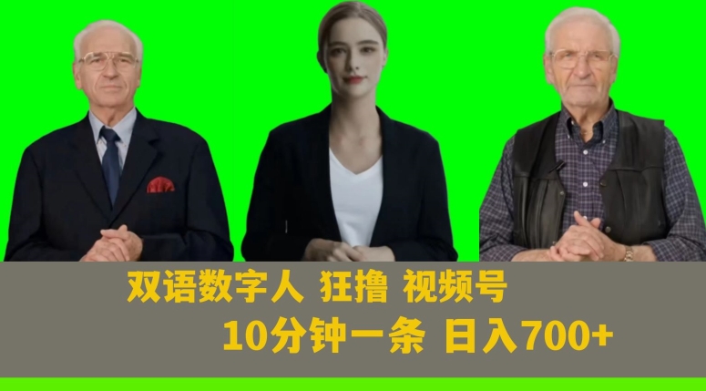 Ai生成双语数字人狂撸视频号，日入700+内附251G素材【揭秘】-云帆项目库