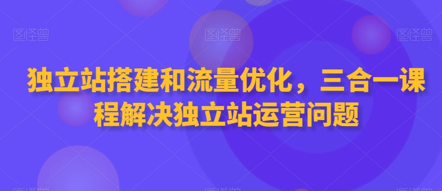 独立站搭建和流量优化，三合一课程解决独立站运营问题-云帆项目库