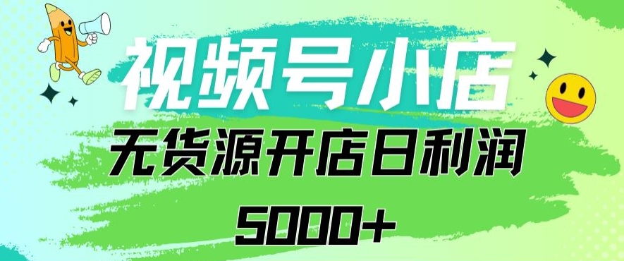 视频号无货源小店从0到1日订单量千单以上纯利润稳稳5000+【揭秘】-云帆项目库