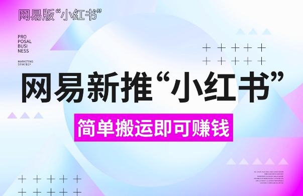 网易官方新推“小红书”，搬运即有收益，新手小白千万别错过(附详细教程)【揭秘】-云帆项目库