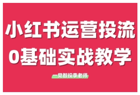 小红书运营投流，小红书广告投放从0到1的实战课，学完即可开始投放-云帆项目库